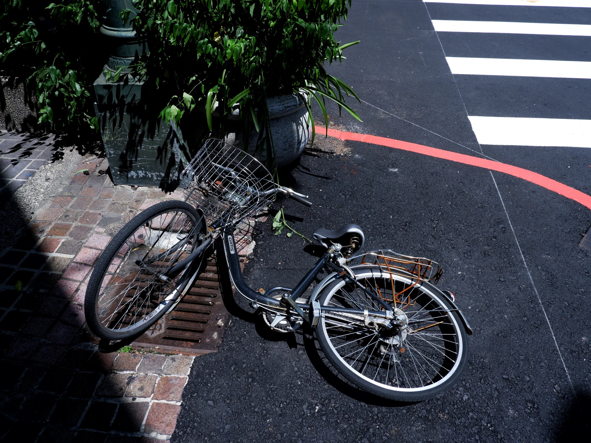 Another fallen bicycle